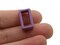 12 18mm Purple Wood Rectangle Slider Half Drilled Bead Frames